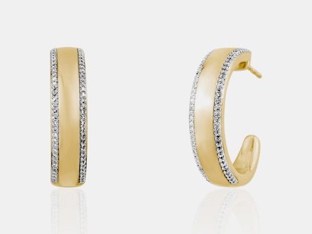 Diamond Border Hoops Fashion