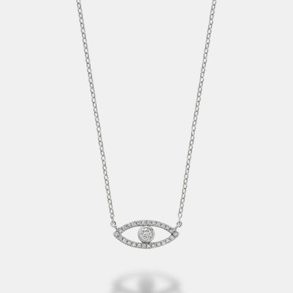 Pavé Evil Eye Necklace Online now