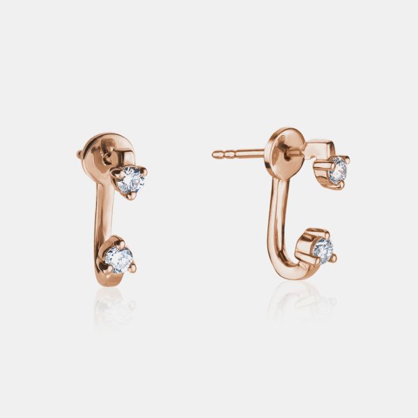 Double Prong Set Diamond Earring Online Hot Sale