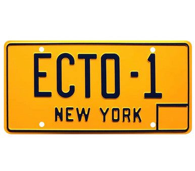 Ghostbusters Ectomobile ECTO-1 Metal Stamped Replica Prop License Plate Fashion