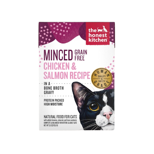 The Honest Kitchen Cat Minced Chicken & Salmon Recipe in Bone Broth For Discount