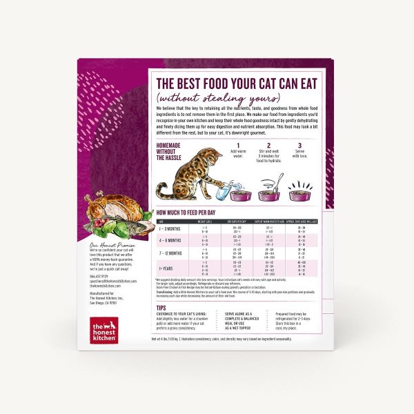 The Honest Kitchen Grain Free Chicken & Whitefish Recipe Dehydrated Cat Food Supply