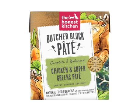 The Honest Kitchen Butcher Block Chicken & Super Greens Pate for Dogs on Sale